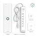 Power Strip RAVPower 6-Outlet Office / Home Surge Protector with 2 iSmart USB Ports, ETL Listed Power Plug 880 Joule with 5 ft Long Power Cord and Bottom Wall Mounting Ports (White)