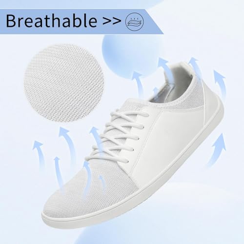 SAGUARO Unisex Barefoot Sneakers Luck III-Minimalist Casual Shoes Lightweight Comfortable Knit Barefoot Shoes Gr.36-48