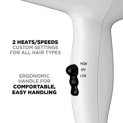 Conair 1875 Watt Mid-Size Styler Hair Dryer, White Conair 1875 Watt Mid-Size Styler Hair Dryer, White