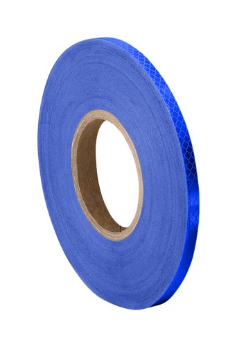 3M 3435 Blue Reflective Tape Roll - 0.25 in. x 150 ft. Engineer Grade Adhesive Tape Roll for Non Critical Signing Applications. Marking Tape