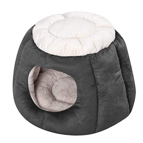 Cat Sleeping Bag, Inkach Pet Tent Bed for Small Dogs Nest Kennel Comfy House, Puppy Kitten Cave Bed Liner Soft Warm Nest Kennel Sleeping Mat Pad (S, Gray)