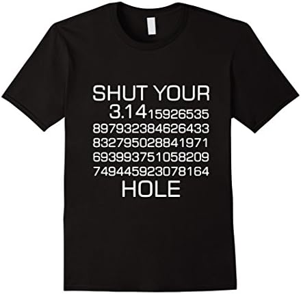 Men's Shut Your Pi Hole Math Shirt 2XL Black
