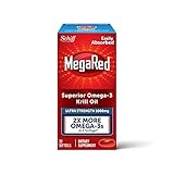 MegaRed 1000mg Ultra Strength Omega-3 Krill Oil, 30 softgels
