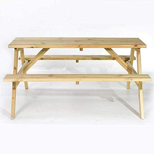 BrackenStyle Chester 6 Seat Picnic Table - A Frame Pub Bench Outdoor Garden Seating - 150cm Length (Green Pine) - Image 4