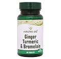 Natures Aid Ginger, Turmeric and Bromelain 60 Tablets - Anti-Inflammatory