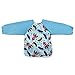 Hi Sprout Infant Toddler Baby Waterproof Sleeved Bib, Bib with Sleeves&Pocket, 6-24 Months (Fantastic Space)