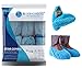 Premium Boot & Shoe Covers Disposable Booties - 100 Pack - Durable, Non-Slip, Non-Toxic, Water Resistant, Recyclable Protectors for Indoor & Outdoor - Large Size Fits Most Shoes (Black)
