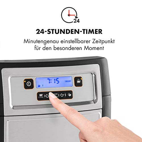 Klarstein 1,25L Kaffeemaschine mit Mahlwerk & Timer, Kaffeemaschine Filtermaschine mit Aktivkohlefilter, 1000W Filter… – Bild 6