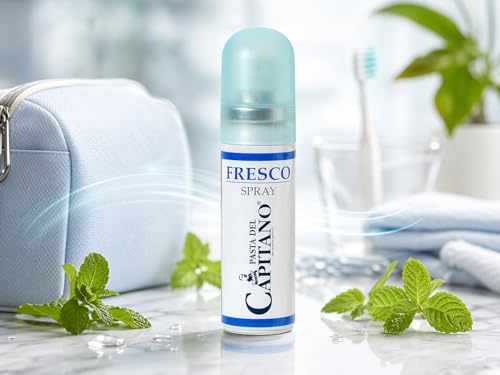 Pasta del Capitano Fresh Breath Spray, 15 ml, Oral Antialysis Spray, Antibacterial with Propolis, Zinc and Cold Mint, Immediate Fresh Breath, Alcohol Free and Sugar Free