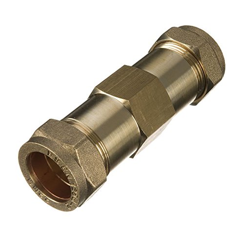 15mm Brass Compression Repair Coupling - Bag of 2