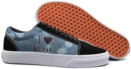 comfortable I Love Baseball womens Slip nursing Skateboard Casual sneakers shoes