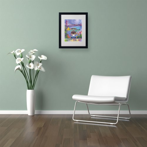 Trademark Fine Art San Francisco 2 Artwork by Richard Wallich, 16 by 20-Inch, Black Frame