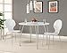 Novogratz Shell Bentwood Modern Round Chairs, White, Set of 2