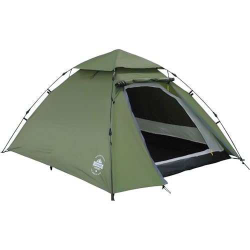 Lumaland Pop Up Camping Tent | 2-3 Person Dome Tent 215 x 195 x 120 cm | 4 Seasons Igloo Tent | Outdoor Trekking & Festival Throw Tent | Lightweight, Waterproof & Robust [Green) โ image 1