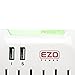 Wall Power Strip EZOPower 6 AC Outlet Mount Plate Surge Charge Protector with 2 USB Charger Ports 2.4A (UL Certified)