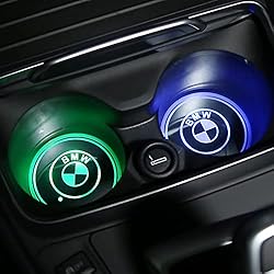 Arwiucyo 2PCS Led Cup Holder Lights Car Coasters 7