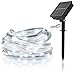 LTE Solar LED String Light Solar Powered Rope light Waterproof IP55 Cool White 6000K 33ft 100 LEDs, Decoration Light for Gardens, Patios, Homes, Parties