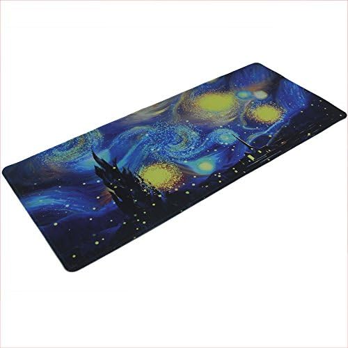 LIEBIRD Extended XXXL Gaming Mouse Pad - Dimension - Portable with Extended XXL Size - Non-Slip Rubber Base - Special Treated Textured Weave with Precision Control (Starry Night)