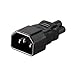LINGLING ONE IEC 320 Power Adapter C14 to C5 Converter Plug 3 Poles IEC Socket Mickey Mouse C5 to C14 Connector Straight Headed IEC Extender Power Adapter