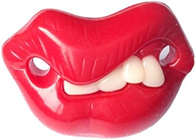Funny Dummy Dummies Pacifier Novelty Teeth Lips Baby Child Soother (Crooked Lip)