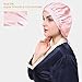 LilySilk 100% Mulberry Silk Bonnet, 19 Momme Silk Night Sleep Cap Adjustable Hair Wrap for Sleeping, Light Plum