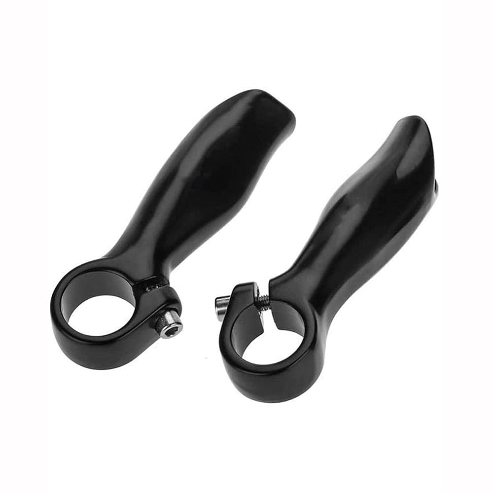 ANCLLO 1 Pair Bike Handle Bar End Grip, Anti-corrosion Bike Security Grips Bar Ends 22.2mm Aluminum Alloy MTB Mountain Bike Handle Bar Ends for Most Bike, Bicycle Handlebars