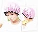 Shower Cap for Kids waterproof bath cap shower hat for children(pink)