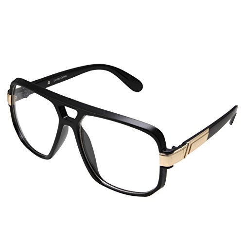 grinderPUNCH Classic Square Frame Glasses - Clear Lens - Vintage Flat Top