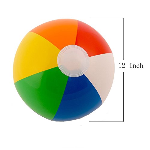 Acmer 12PCS Beach ball,Beach toy ball,Paddling ball,Water ball for children,Inflatable Beach Ball,Beach Pool Party Toys,Small size, easy to carry.
