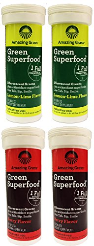 Amazing Grass Green Superfood Effervescent Water Enhancing Tablets (Pack of 4)