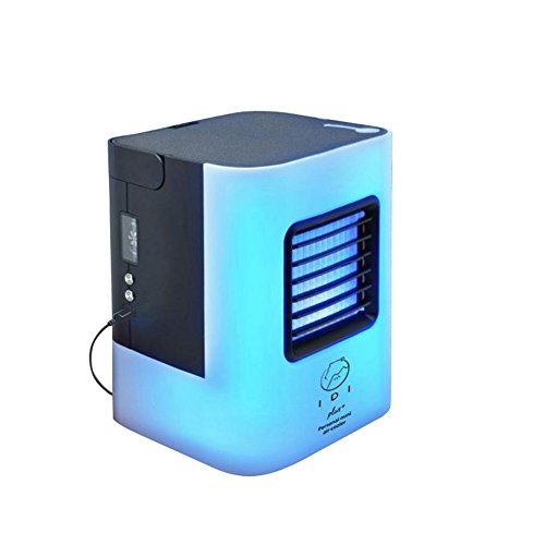 YEEMEEL Portable Air Conditioner Small Desktop Fan Nano Tech Portable Personal Air Cooler/Humidifier/Cleaner for Home and Office(Black)