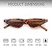 GIFIORE Vintage Retro Cat Eye Sunglasses For Women Mini Skinny Tiny Small Cateye Sun Glasses (Tortoise Frame Brown Lense)