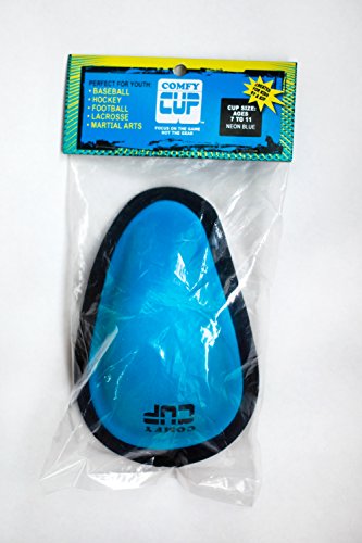 Comfy Cup | Boys Youth-Sized Soft Foam Beginners Protective Cup | Ages 7-11 (Neon Blue) | 867613000205 | Kids Athletic Cup for Baseball, Football, Hockey, Lacrosse, MMA