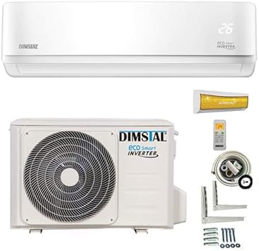 ECO Smart INVERTER WiFiWLAN Ready 9000 BTU Split Klimaanlage mit Wrmepumpe Klimagert mit Heizfunktion komplett Set inkl 3m Kupferleitungen 26 kW