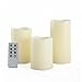 Kohree Real Wax Flameless Candles Battery Operated Led Candles Lights Remote Control Candles with Timer (Pack of 3)