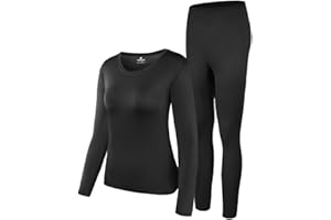 HEROBIKER Thermal Underwear Women Ultra-Soft Set Base Layer Top & Bottom Long Johns with Fleece Lined Winter Warm