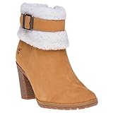 Timberland Women's Glancy Teddy Fleece Fold Down Boot,Wheat Nubuck,US 6.5 W