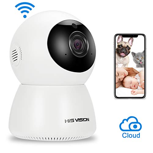 HISVISION Wireless 1080P IP Camera, WiFi Home Security Surveillance Camera Activity Detection Alert Baby/Pet Monitor Nanny Cam, Night Vision/Two-Way Audio with SD Card Slot & Cloud Storage. (Best Inexpensive Nanny Cam)