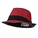 Toyo Straw Fedora Hat with Black Band - OSFM