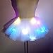 SHINYOU Women Tutu Skirt,Smart LED Light Up Ballet Skirt,Festival Rave Wear,Party Costumes Short White+Color (Waist:27~41in)¡­