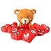 WATINC Kawaii 1Pcs Jumbo Bear+Random 10Pcs Mini Heart Shape Squishies for Valentine’s Day Party Favors Cream Scented Cute Squishies Toy Slow Rising Squishies Stress Relief Toy Lovely Phone Straps