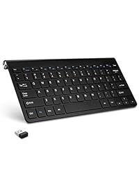 AODOOR - Mini teclado inalámbrico, teclado inalámbrico para Mac y MacBook Pro, ultra delgado, compacto y inalámbrico USB para portátil y tableta