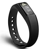 EFO-S BLACK K5 Wireless Activity and Sleep Monitor Pedometer Smart Fitness Tracker Wristband Watch Bracelet for Men Women Boys Girls Ladies Man iPhone 6 Plus 5S 5C 5 4S, Galaxy S6 S5 S4 S3, Note 4 3 2, Nexus 4 5 7 10, HTC One, One 2 (M8), LG G3, MOTO X G, most other Phones.