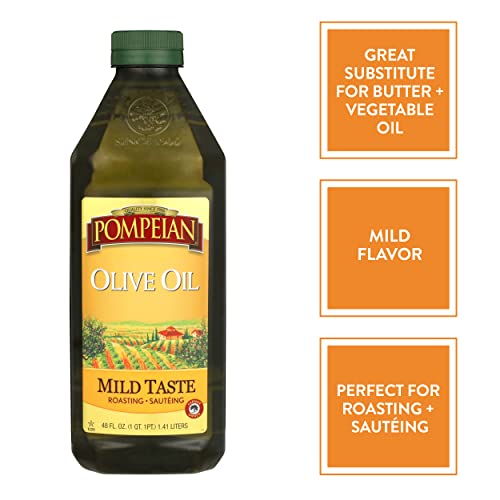 Pompeian Mild Taste Olive Oil, Mild Flavor, Perfect for Roasting