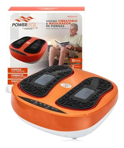 Powerfit Power Legs + Control Remoto CV Directo | Masajeador de pies con cabezas de acupresión giratorias | Relaja, Mejora circulación y tonifica.