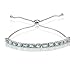 GemStar USA Sterling Silver 5x3mm Genuine or Created Oval-Cut Bolo Pull-String Tennis Bracelet