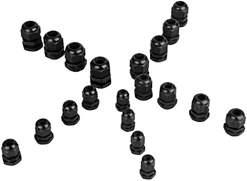 EBYTOP 20PCS Cable Glands Joints for 0.13 Inch-0.51 Inch Cable Wire,Waterproof,PG7,PG9,PG11,PG13.5,PG16.