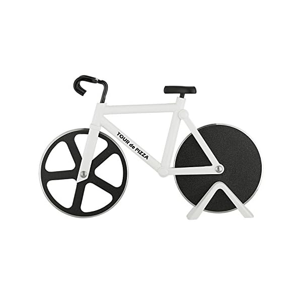 Bicycle Pizza Cutter - The Tour de Pizza Cutter by SOHO Kitchen - A Fun Gift for Cyclists and Pizza Lovers