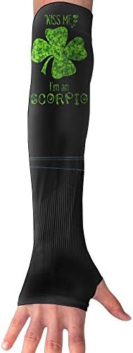 Kiss Me I'm A Scorpio Anti-UV Cuff Sunscreen Glove Outdoor Driving Half Refers Model Arm Sleeve For Riding Bicycles Fishing Running Climbing Unisex