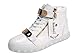 AnnabelZ LED Shoes High Top Men Women Light Up Shoes USB Charging Metal Velcro Flashing Sneakers